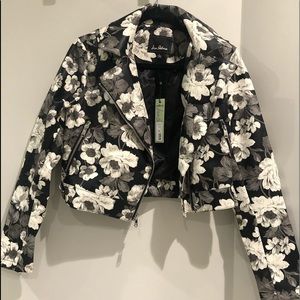 Sam Edelman faux leather floral jacket!